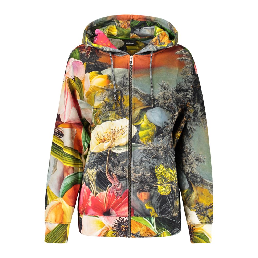 Desigual Gray Cotton Sweatshirt - Eljoys Fashion 