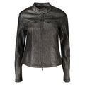 Desigual Black Polyester Biker Jacket - Eljoys Fashion 