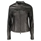 Desigual Black Polyester Biker Jacket - Eljoys Fashion 