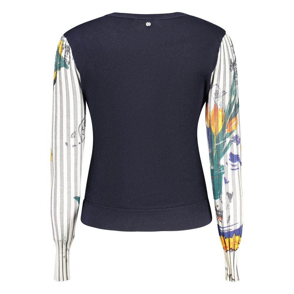 Desigual Blue Wool Sweatshirt - Eljoys Fashion 
