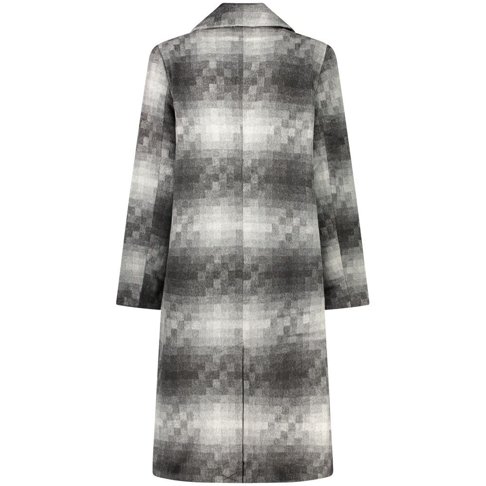 Desigual Gray Wool Coat - Eljoys Fashion 