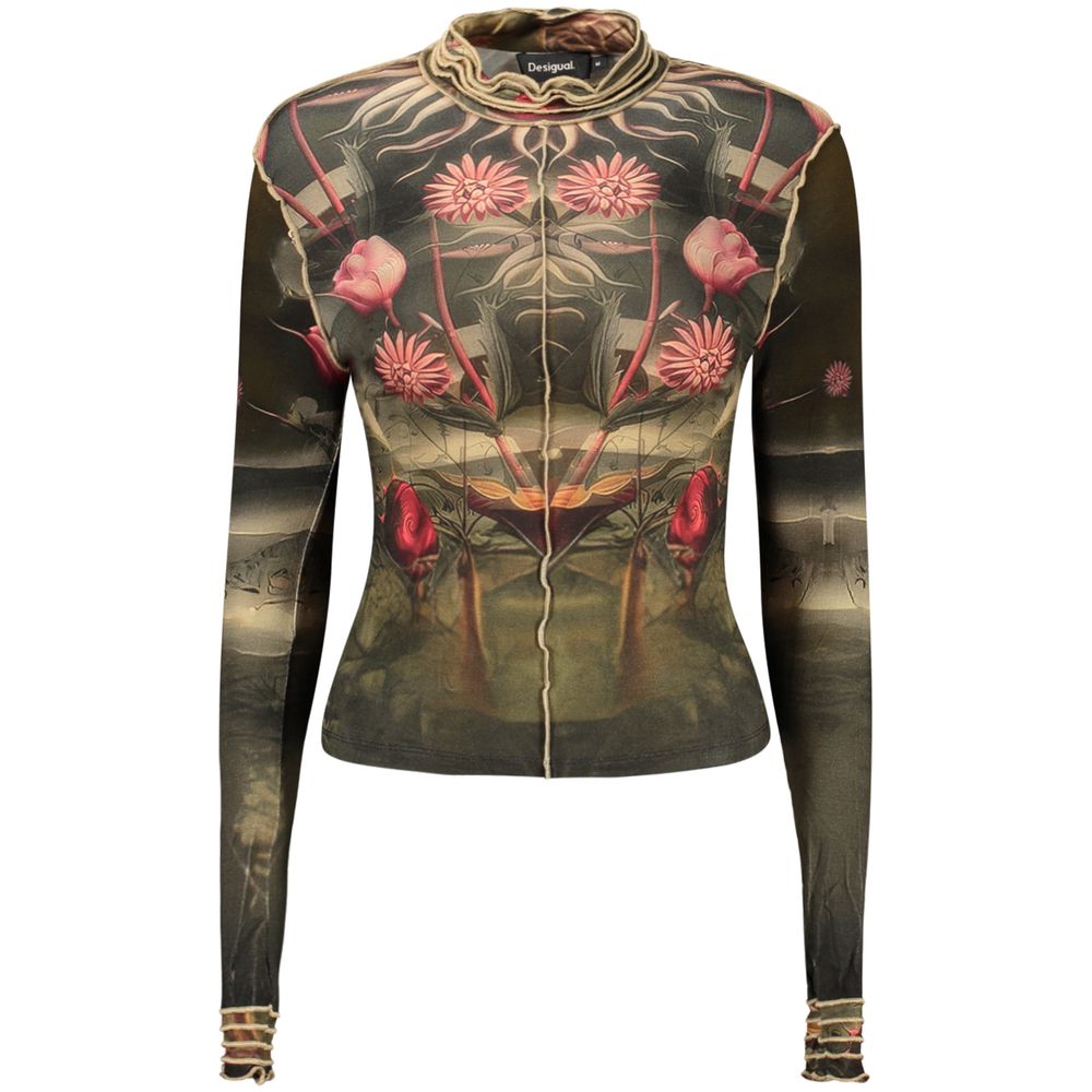 Desigual Black Elastane T-Shirt - Eljoys Fashion 