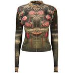 Desigual Black Elastane T-Shirt - Eljoys Fashion 
