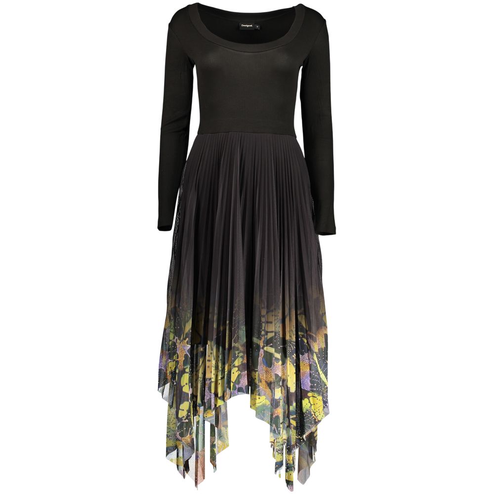 Desigual Black Polyester Casual Dress - Eljoys Fashion 
