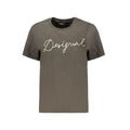 Desigual Gray Cotton T-Shirt - Eljoys Fashion 