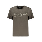 Desigual Gray Cotton T-Shirt - Eljoys Fashion 