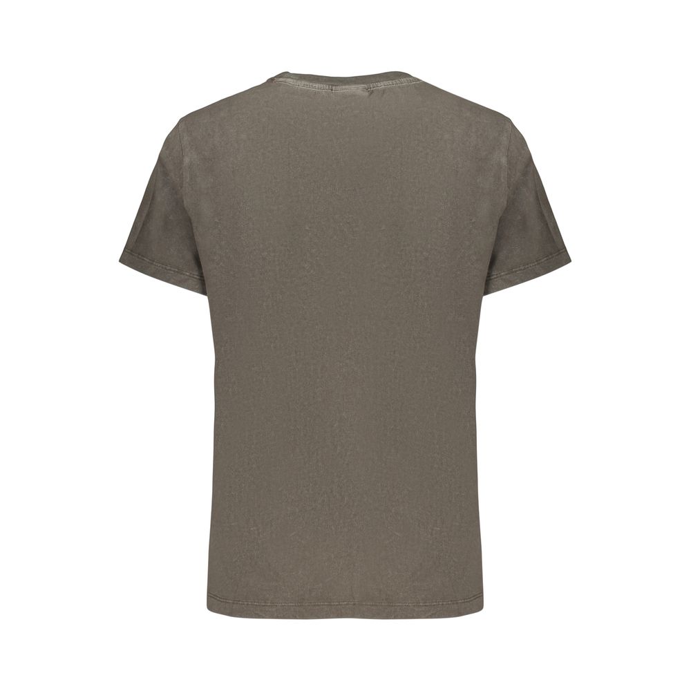 Desigual Gray Cotton T-Shirt - Eljoys Fashion 