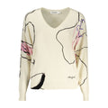 Desigual White Viscose Sweatshirt - Eljoys Fashion 