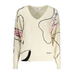 Desigual White Viscose Sweatshirt - Eljoys Fashion 