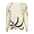 Desigual White Viscose Sweatshirt - Eljoys Fashion 