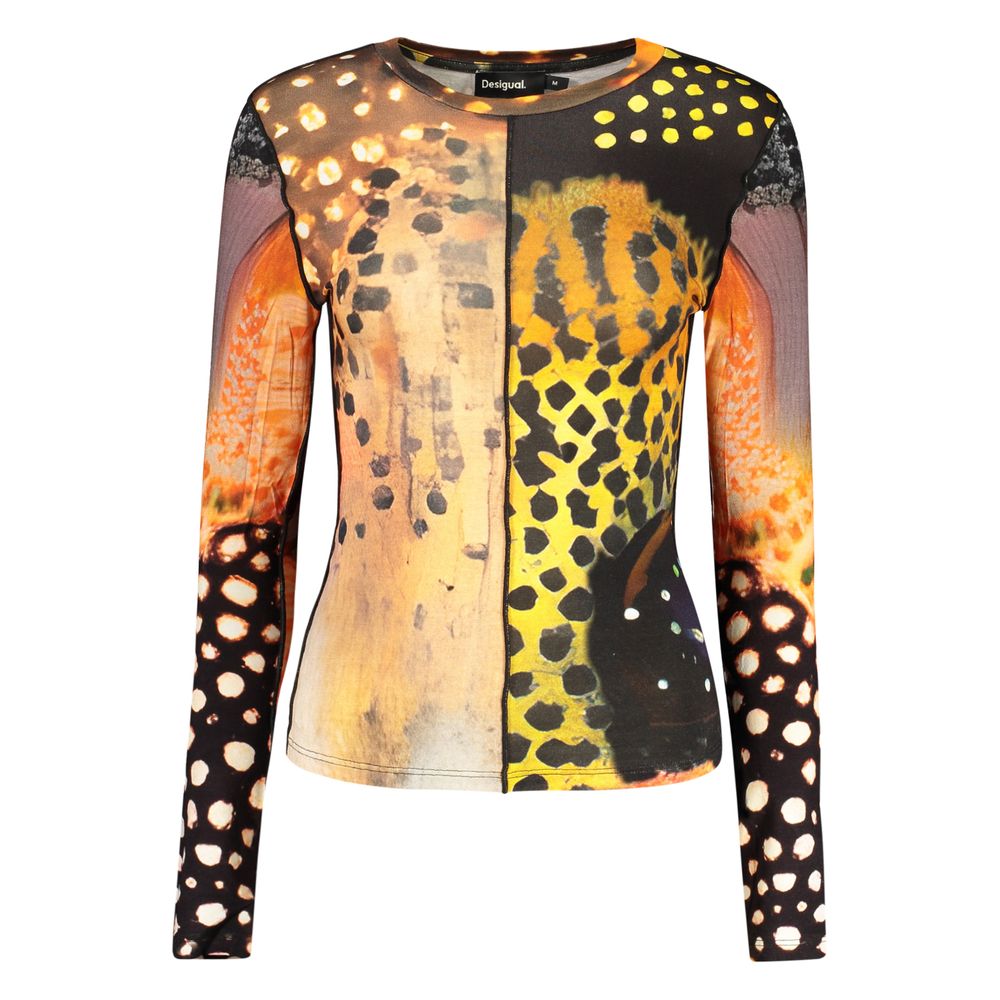 Desigual Orange Elastane T-Shirt - Eljoys Fashion 
