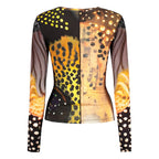 Desigual Orange Elastane T-Shirt - Eljoys Fashion 