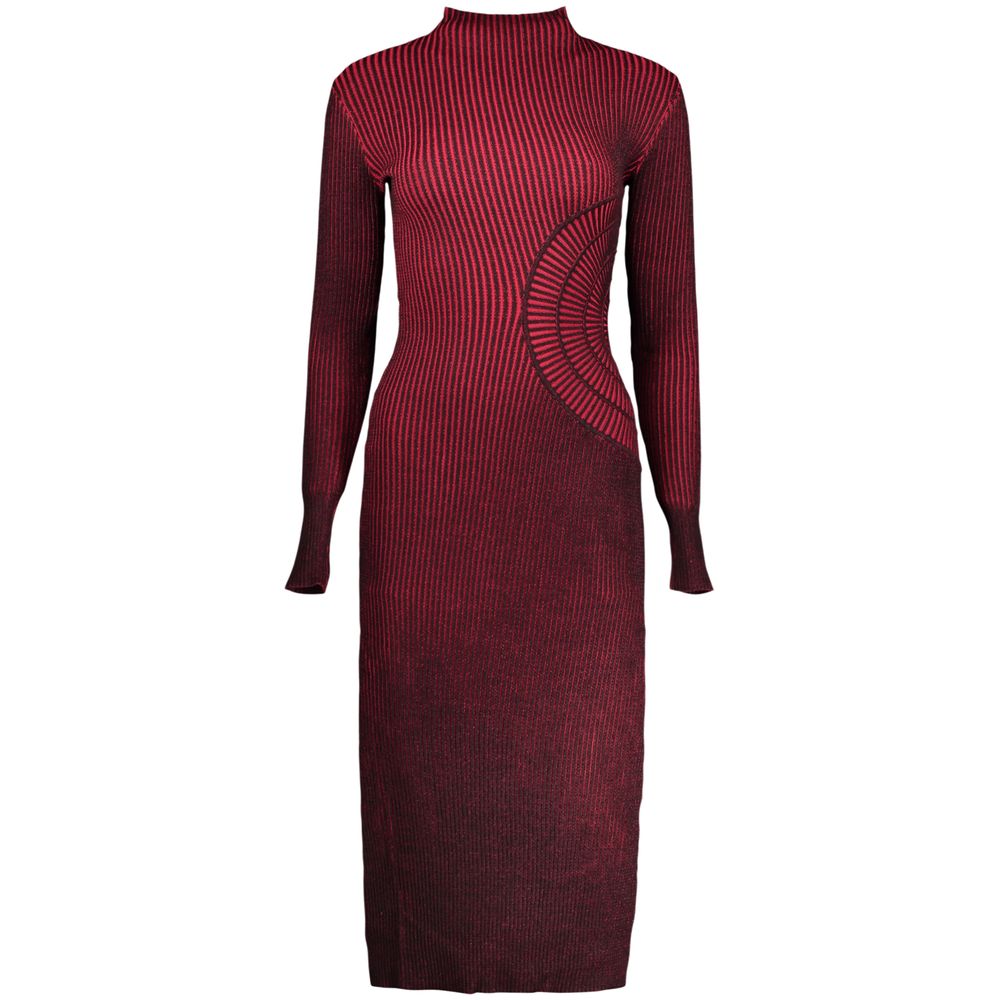 Desigual Red Polyester Casual Dress - Eljoys Fashion 