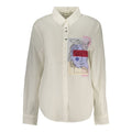 Desigual White Cotton Dress Shirt - Eljoys Fashion 