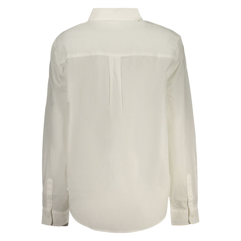 Desigual White Cotton Dress Shirt - Eljoys Fashion 