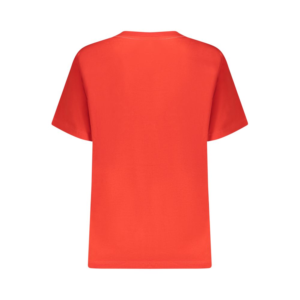 Desigual Red Cotton T-Shirt - Eljoys Fashion 