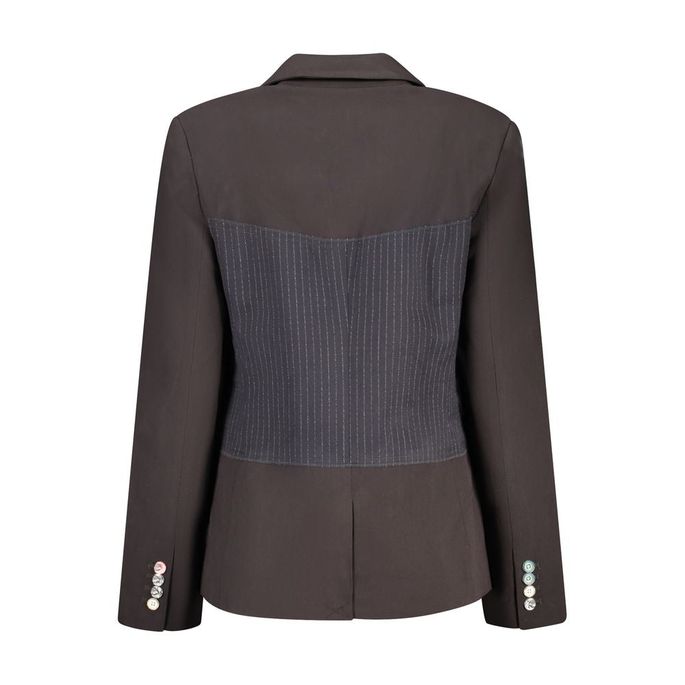 Desigual Black Polyester Blazer - Eljoys Fashion 
