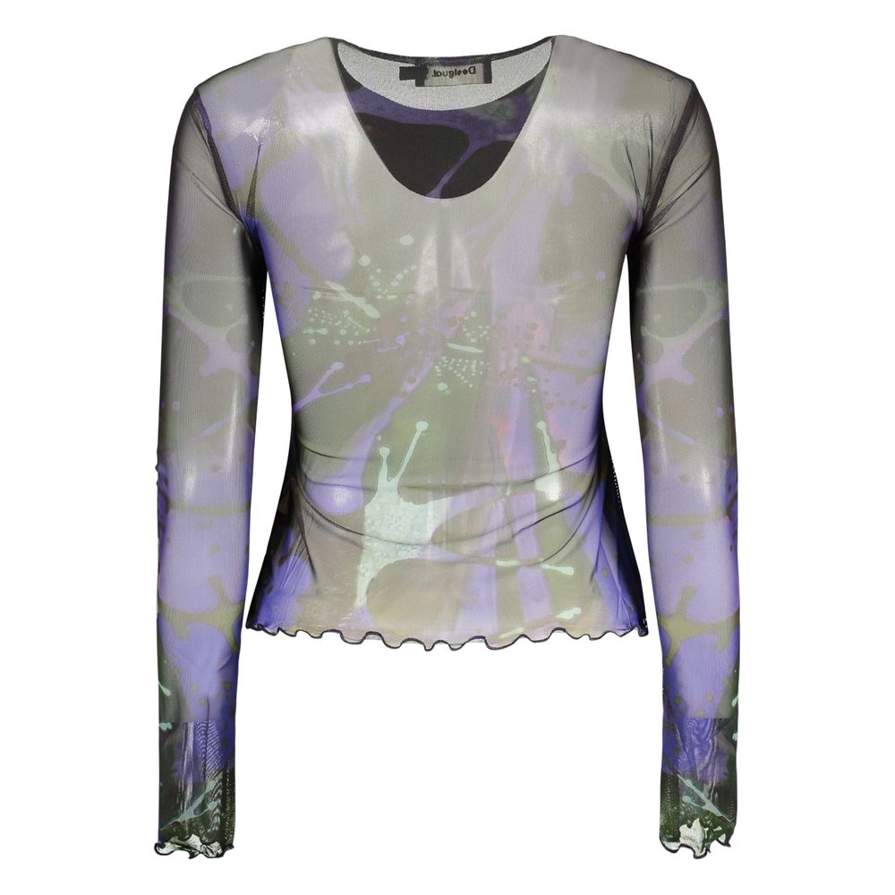 Desigual Blue Polyester T-Shirt - Eljoys Fashion 