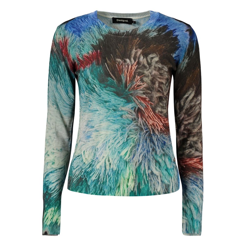 Desigual Blue Linen Sweatshirt - Eljoys Fashion 