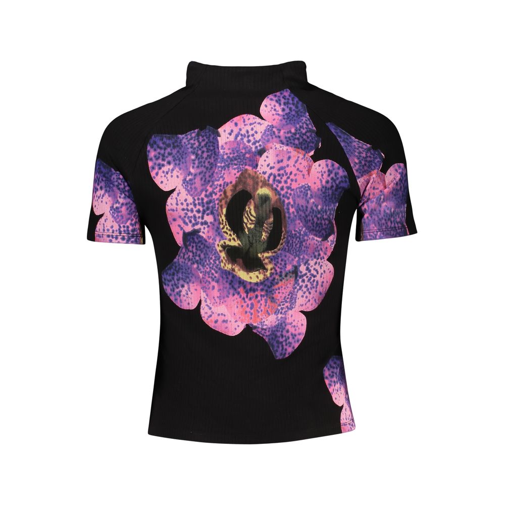 Desigual Black Elastane T-Shirt - Eljoys Fashion 