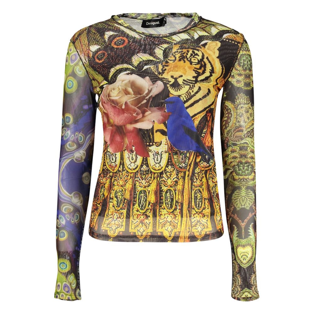 Desigual Yellow Polyester T-Shirt - Eljoys Fashion 