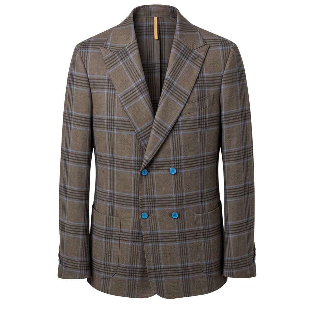 Roberto Pepe Luxury Brown Cotton Men Jacket - Eljoys Fashion 