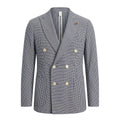 Roberto Pepe Luxury Blue Cotton Men Jacket - Eljoys Fashion 