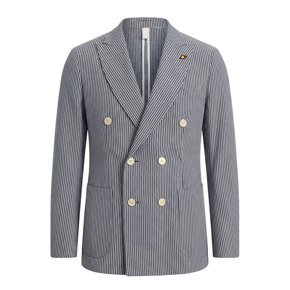Roberto Pepe Luxury Blue Cotton Men Jacket - Eljoys Fashion 