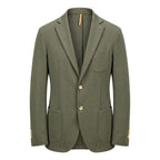 Roberto Pepe Luxury Green Cotton Men's Jacket - Eljoys Fashion 