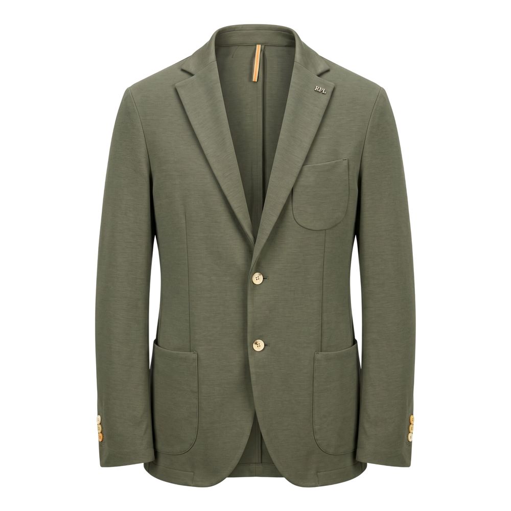 Roberto Pepe Luxury Green Cotton Men's Jacket - Eljoys Fashion 