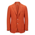 Roberto Pepe Luxury Orange Linen Men Jacket - Eljoys Fashion 