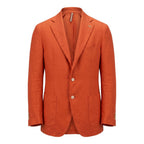Roberto Pepe Luxury Orange Linen Men Jacket - Eljoys Fashion 