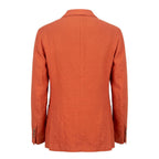 Roberto Pepe Luxury Orange Linen Men Jacket - Eljoys Fashion 