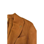Roberto Pepe Luxury Brown Linen Men's Jacket - Eljoys Fashion 