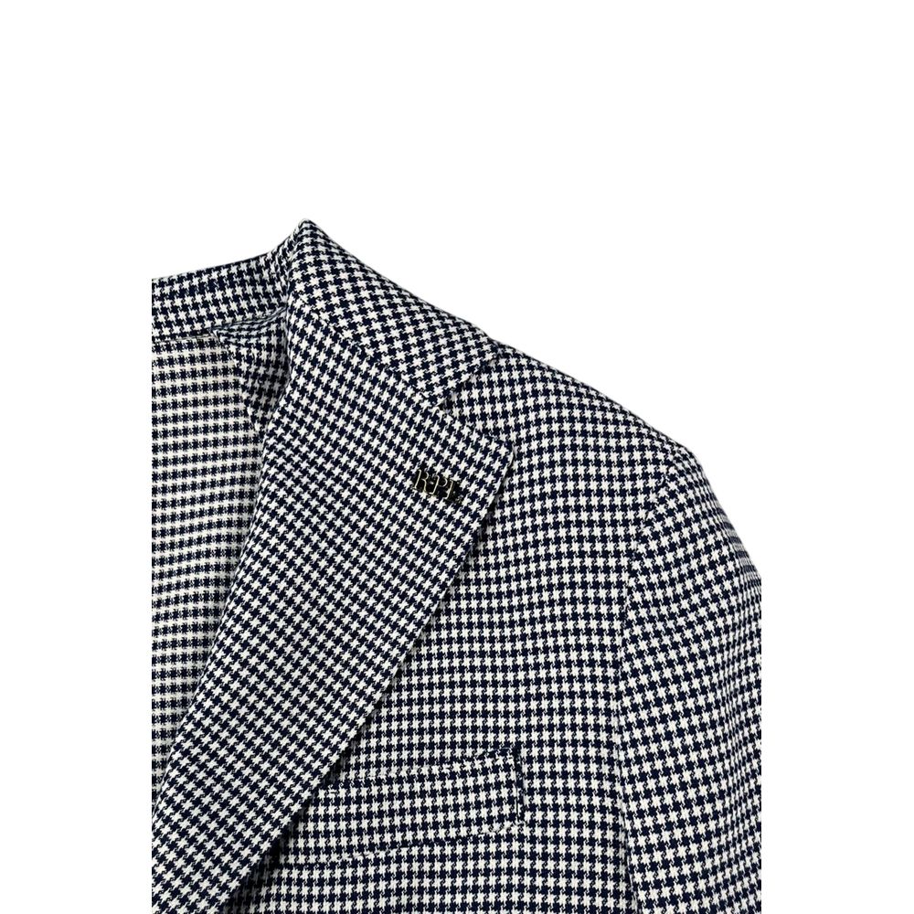 Roberto Pepe Luxury Blue Cotton Men Jacket - Eljoys Fashion 