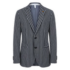 Roberto Pepe Luxury Blue Cotton Men's Jacket - Eljoys Fashion 