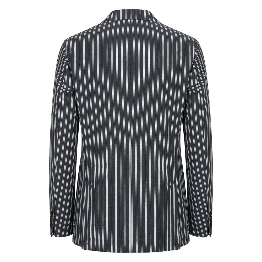 Roberto Pepe Luxury Blue Cotton Men's Jacket - Eljoys Fashion 