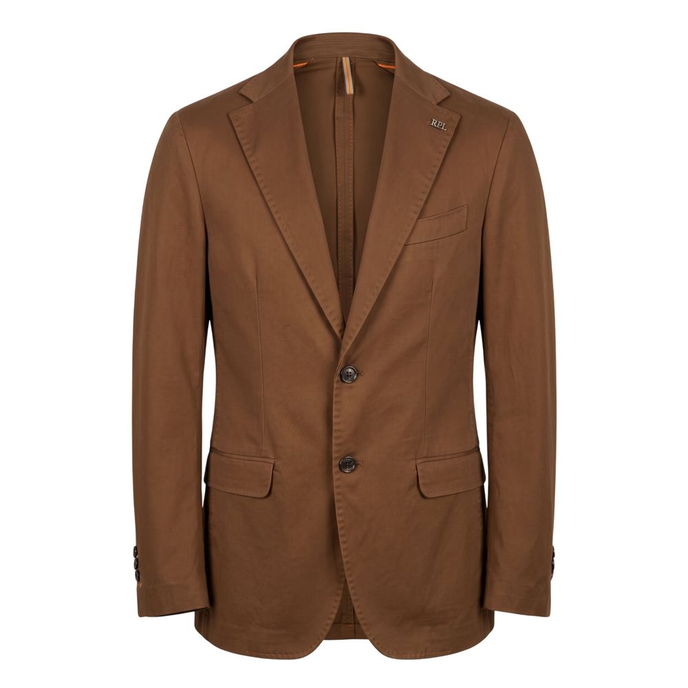 Roberto Pepe Luxury Brown Cotton Men's Jacket - Eljoys Fashion 
