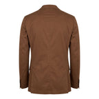 Roberto Pepe Luxury Brown Cotton Men's Jacket - Eljoys Fashion 