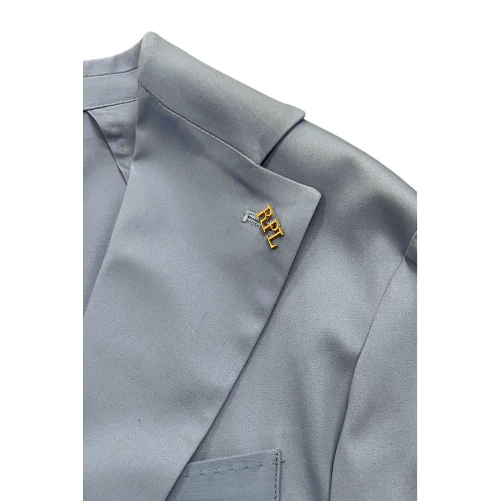 Roberto Pepe Luxury Light Blue Cotton Men Jacket - Eljoys Fashion 