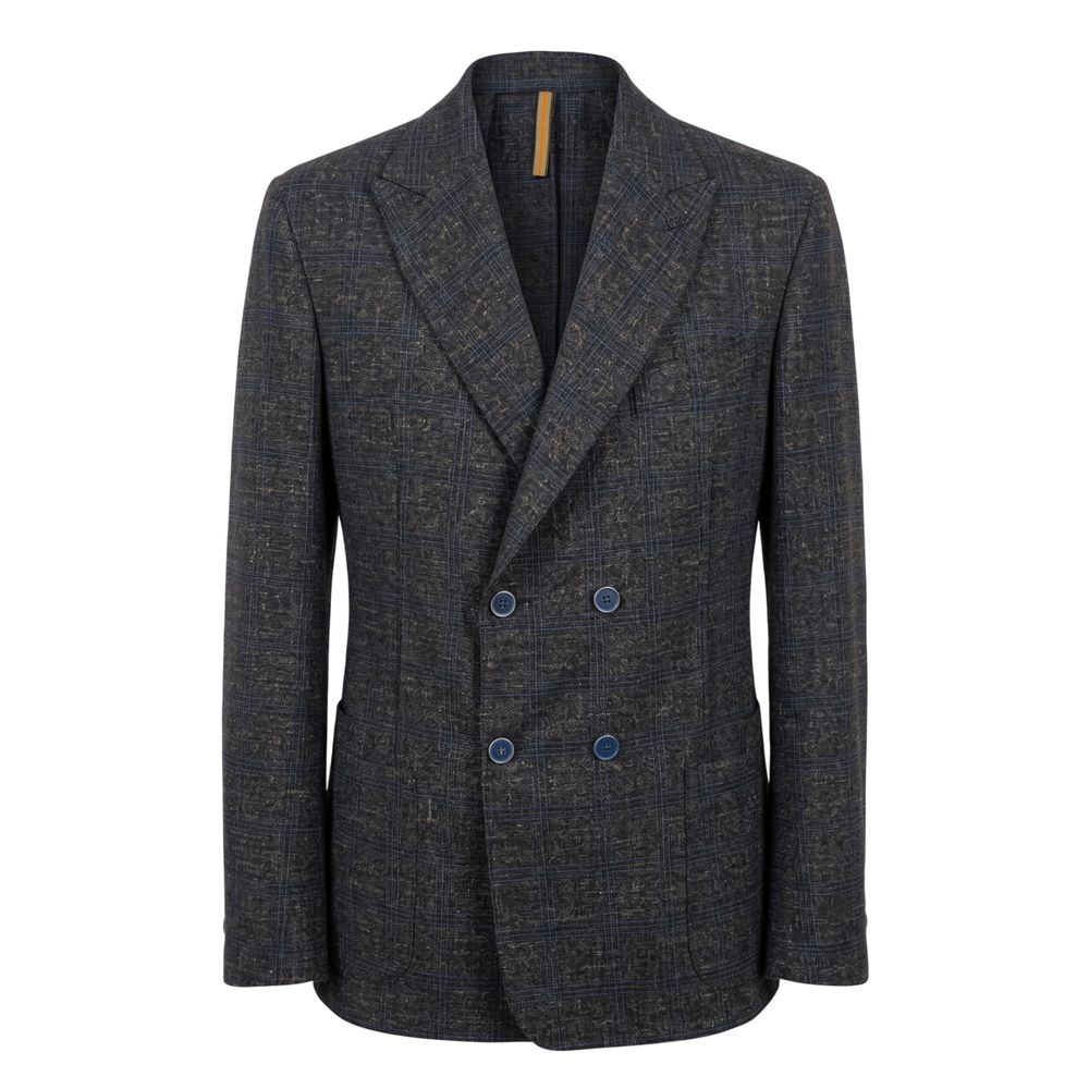 Roberto Pepe Luxury Blue Viscose Men Jacket - Eljoys Fashion 