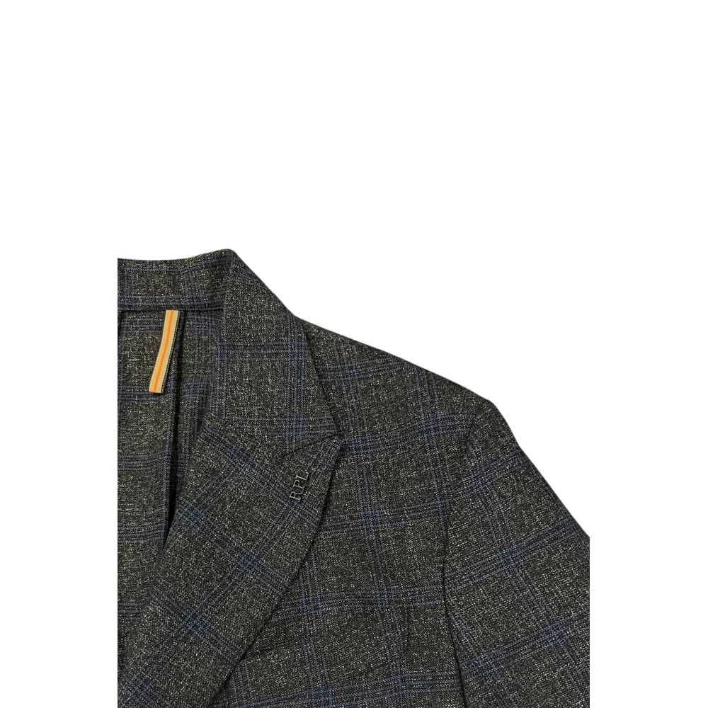 Roberto Pepe Luxury Blue Viscose Men Jacket - Eljoys Fashion 