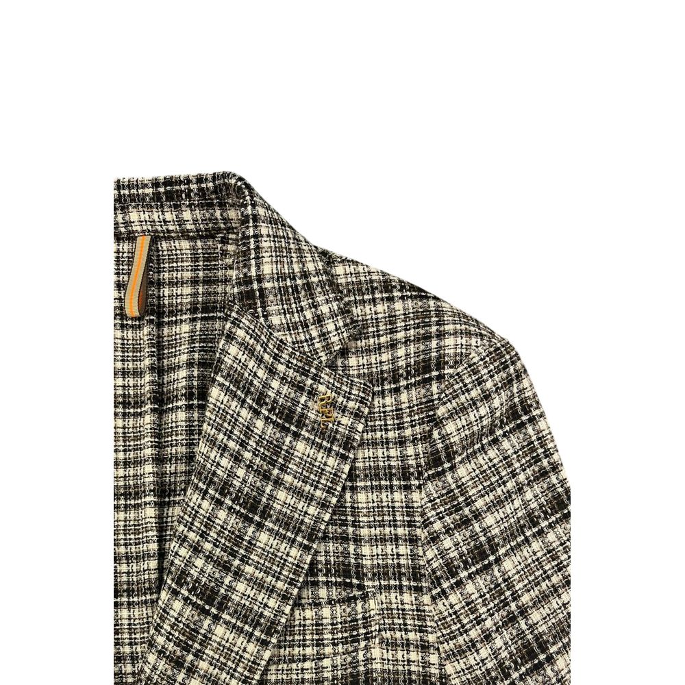 Roberto Pepe Luxury Brown Cotton Men Jacket - Eljoys Fashion 