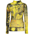 Desigual Yellow Viscose Women's Top