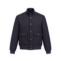Autore Blue Virgin Wool Bomber - Eljoys Fashion 