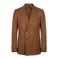 Roberto Pepe Luxury Brown Viscose Men Jacket