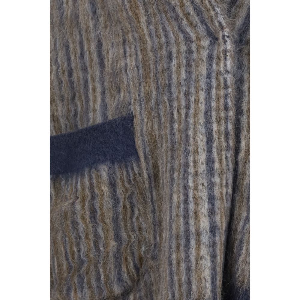 Brunello Cucinelli Gray Mohair Full-Length Jacket - Eljoys Fashion 