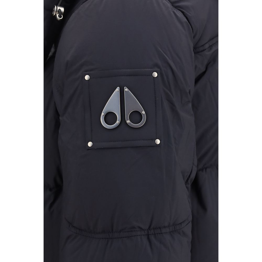 Moose Knuckles Black Nylon Full-Length Jacket