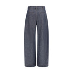 Brunello Cucinelli Blue Cotton High-Waisted Jean