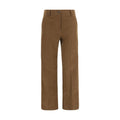 Brunello Cucinelli Brown Cotton Casual Pants - Eljoys Fashion 